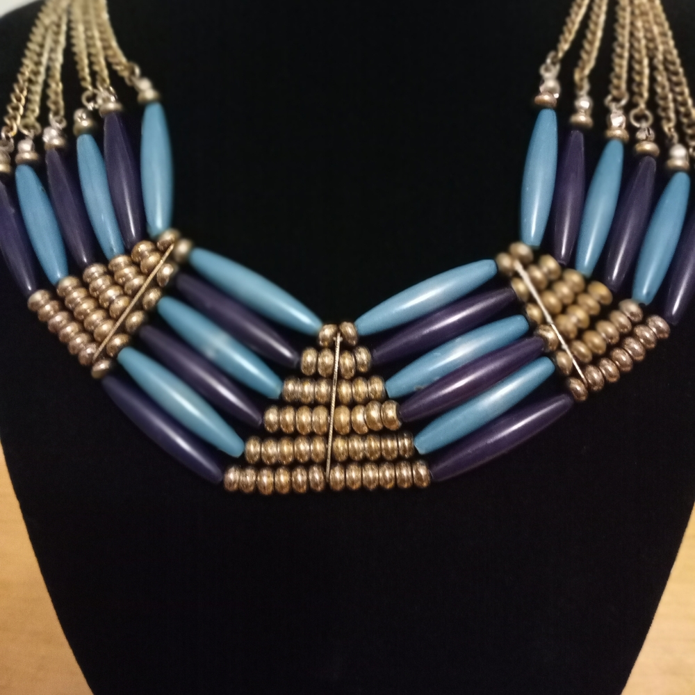 African Tribal Statement Necklace - Picture 2 of 3